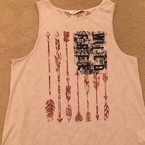 (Juniors) "Wild & Free" lace back tank top